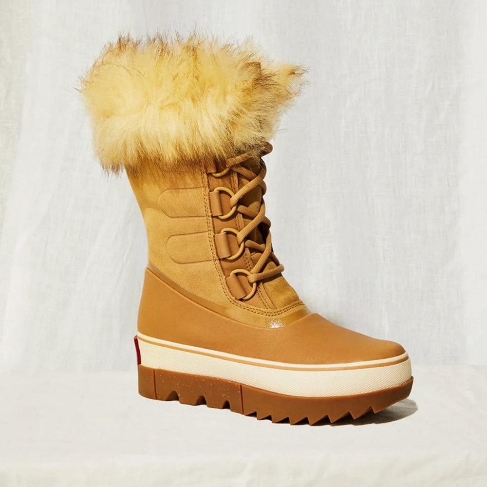 Stylish Tan Fur-Lined Women's Boots - Picture 6 of 10